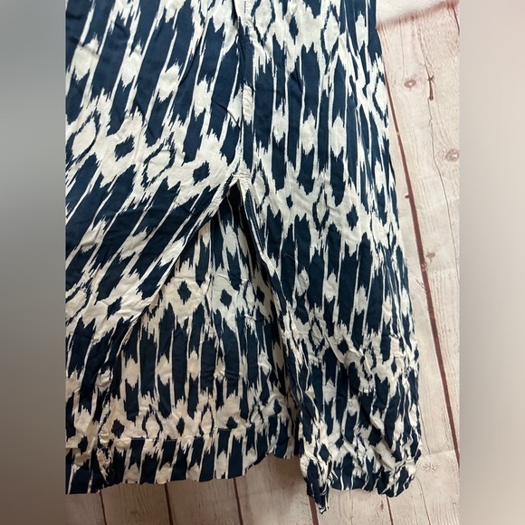 J. CREW blue white halter viscose lightweight beach vacay maxi dress, sz S, GUC - Picture 5 of 8